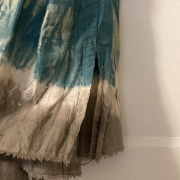 Vivien Ramsay tie dye skirt. Leather waistband. One of a kind.  Tag removed. - Picture 10 of 13